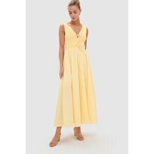 Moon River Yellow Sleeveless Maxi Dress
